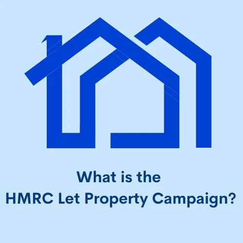 double house outline in blue with writing what is the HMR let property campaign?